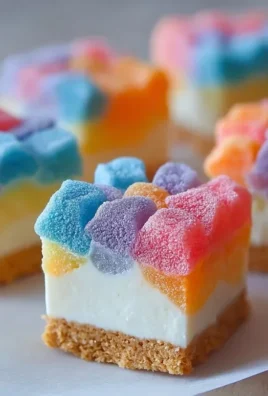 Gummy Cotton Candy Cheesecake Bites