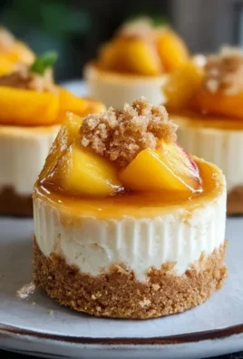 Peach Cobbler Mini Cheesecakes