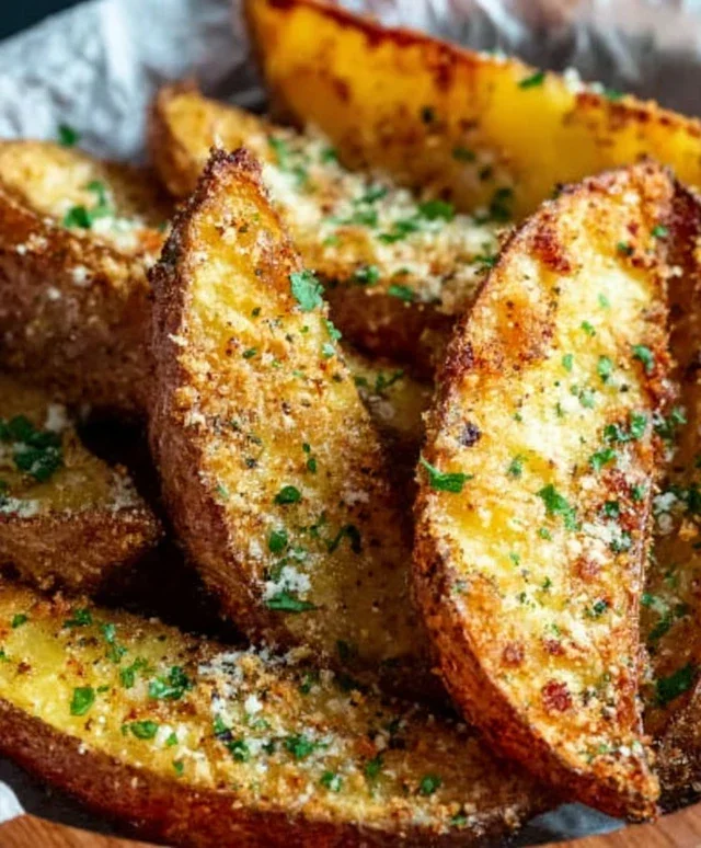 Baked Garlic Parmesan Potato Wedges