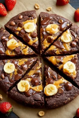 Chocolate Peanut Butter Brownie Pizza
