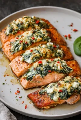 Stuffed Salmon With Spinach & Feta (30 minutes!)