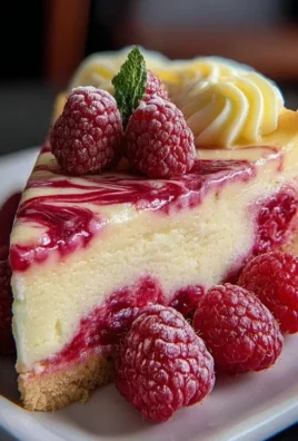 Raspberry Lemon White Chocolate Cheesecake