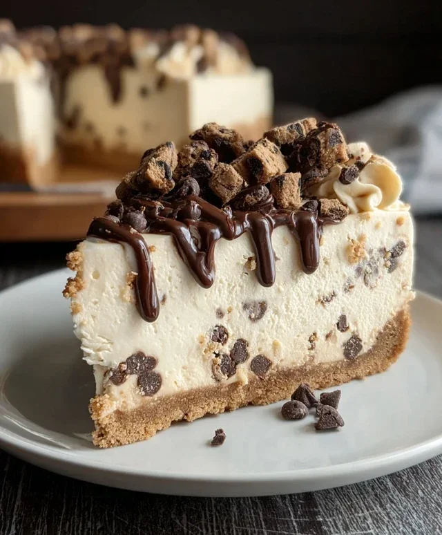 No Bake Cookie Dough Cheesecake