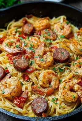 Creamy Cajun Shrimp Pasta with Sausage