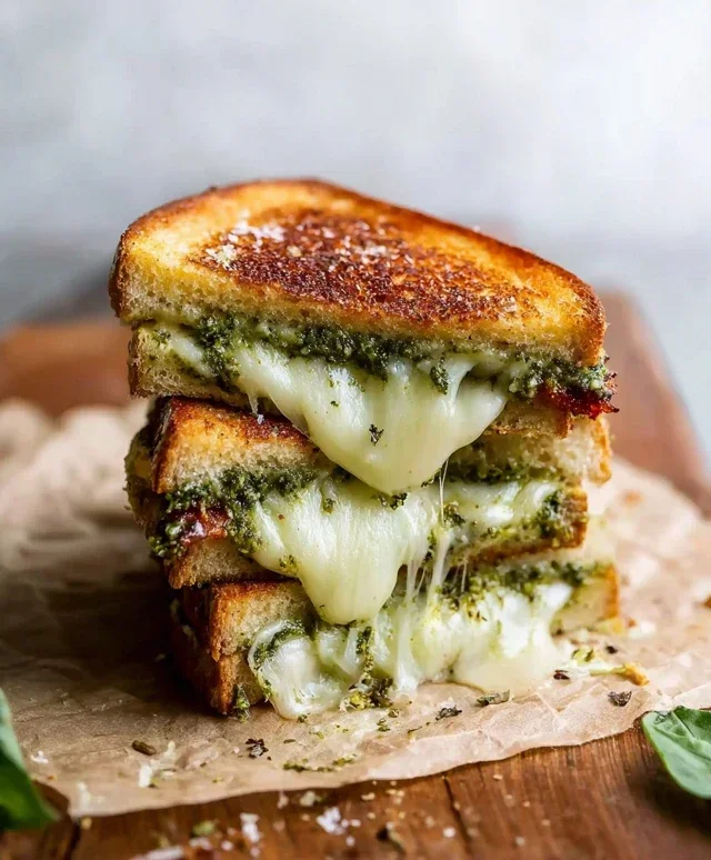 Sourdough Pesto Grilled Cheese