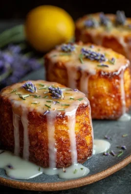 Mini Lemon Cakes With Lavender Glaze