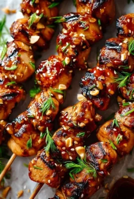 Easy Grilled Asian Chicken Skewers with Honey Garlic Sauce