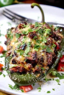 Brisket Stuffed Poblano Peppers