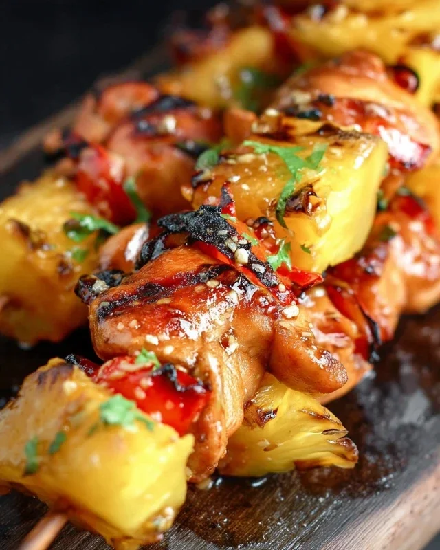 Pineapple Chicken Kebabs Recipe