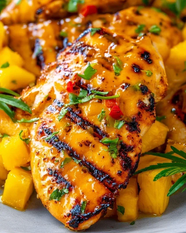 Grilled Mango Pineapple Chicken