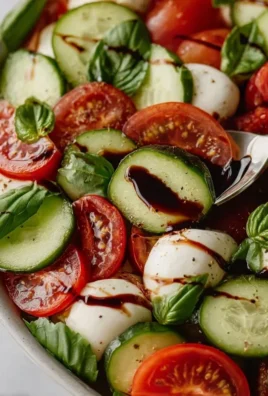 Fresh Cucumber Caprese Salad