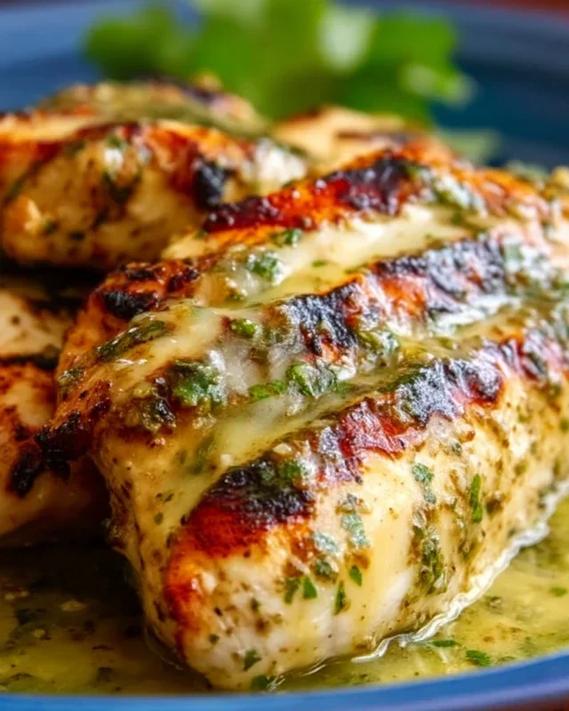 Grilled Salsa Verde Pepper Jack Chicken
