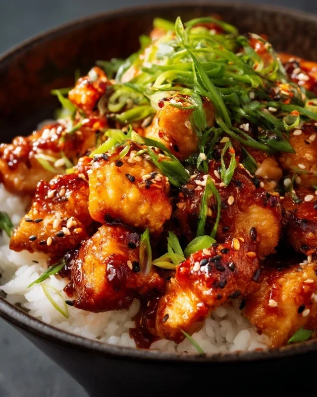 Spicy Honey Gin Extract Extractger Chicken Bowls With Yum Yum Sauce