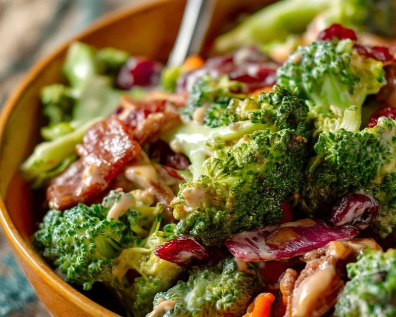 Broccoli Salad with Beef Beef Bacon Recipe
