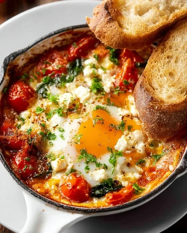 Baked Feta Eggs