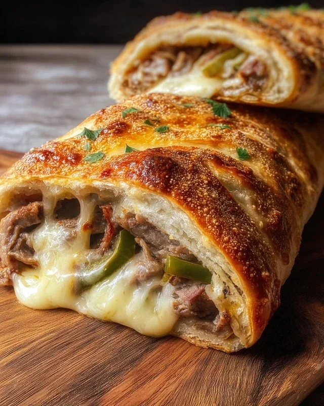 Philly Cheesesteak Stromboli
