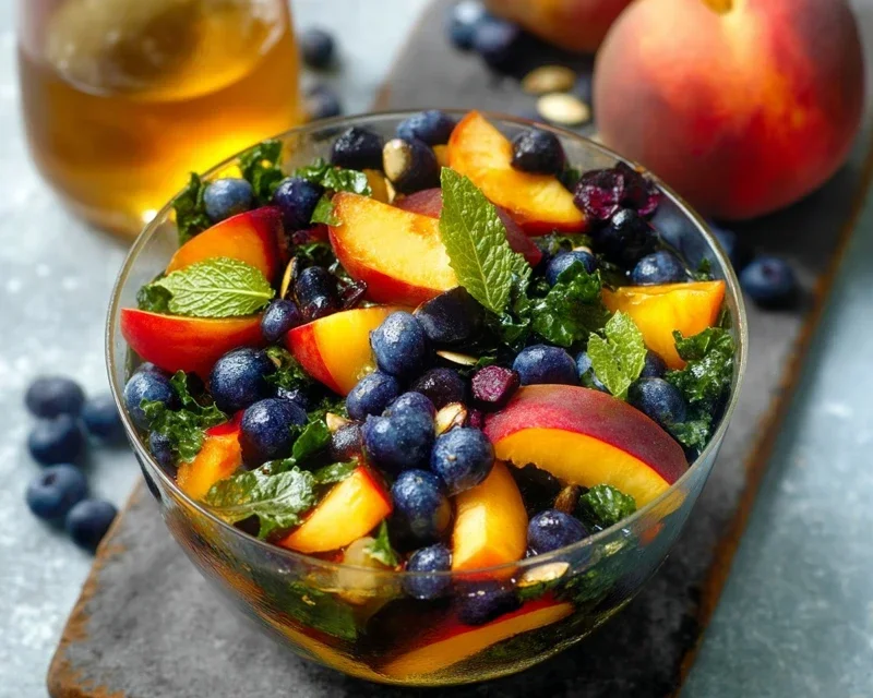 Summer Peach Blueberry Knon-non-non-alcoholic alternativeic non-alcoholic ale Salad