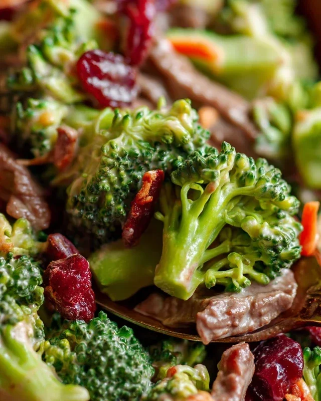 Broccoli Salad with Beef Beef Bacon Recipe