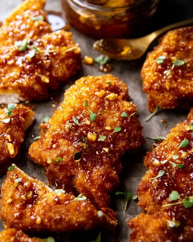 Baked Crunchy Hot Honey Chicken