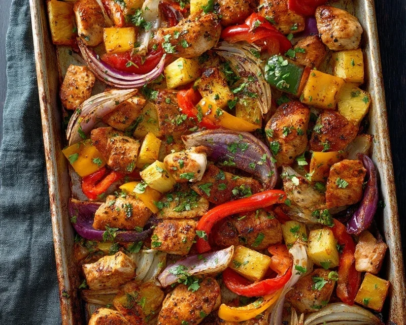 Hawaiian Chicken Sheet Pan