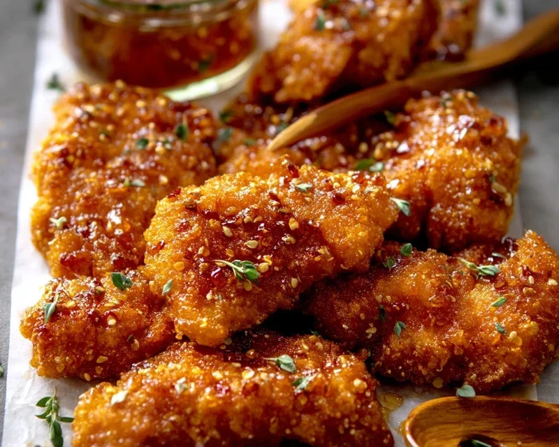 Baked Crunchy Hot Honey Chicken