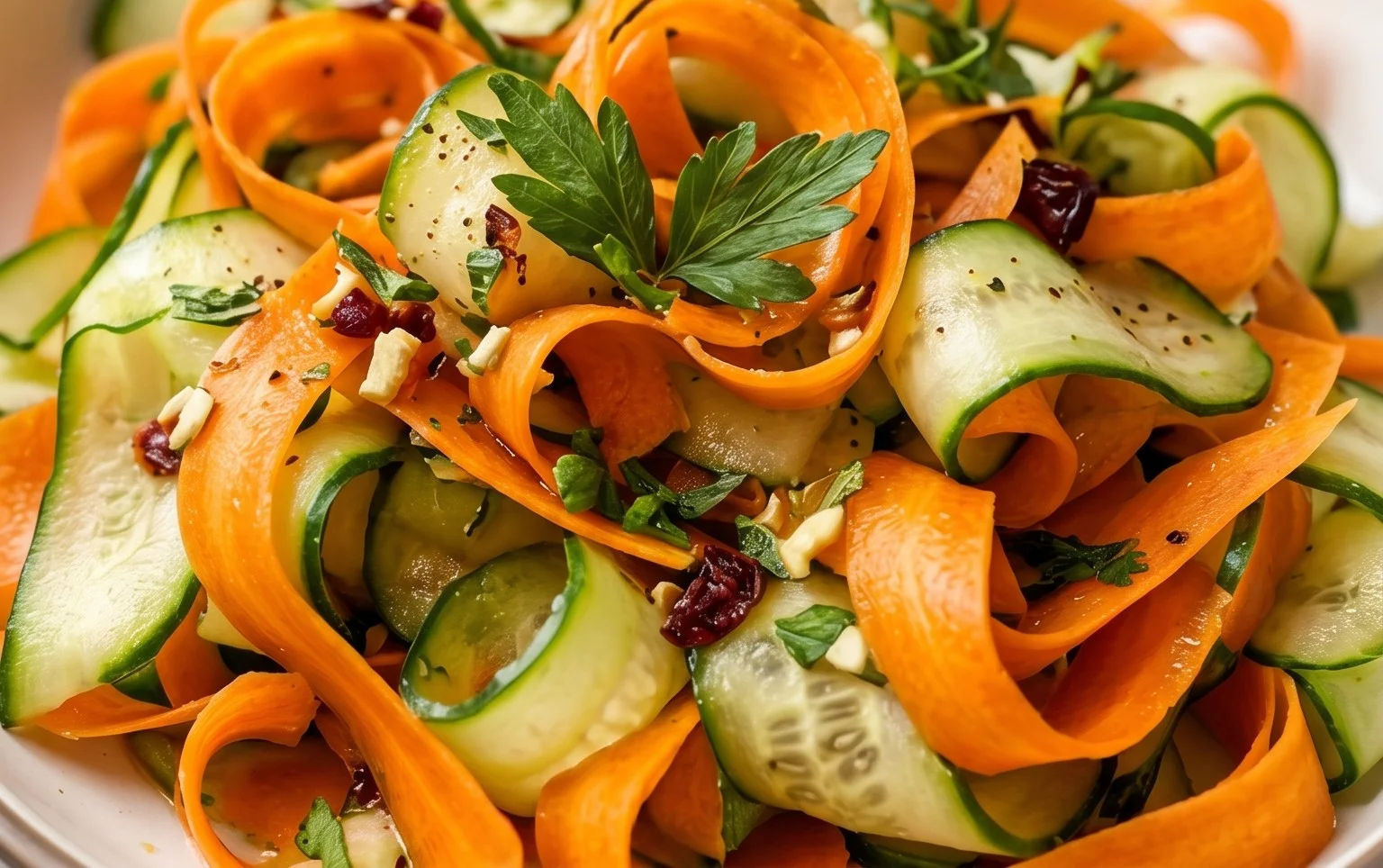 Carrot and Cucumber Ribbon Salad