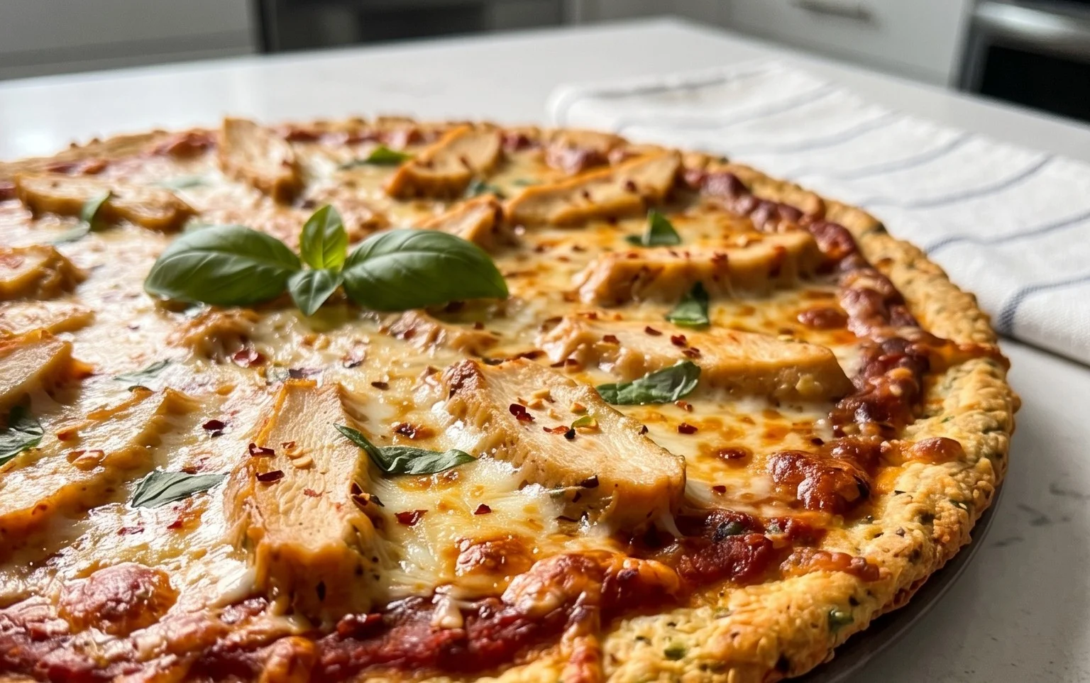 Chicken Crust Pizza (Low Carb + High Protein)