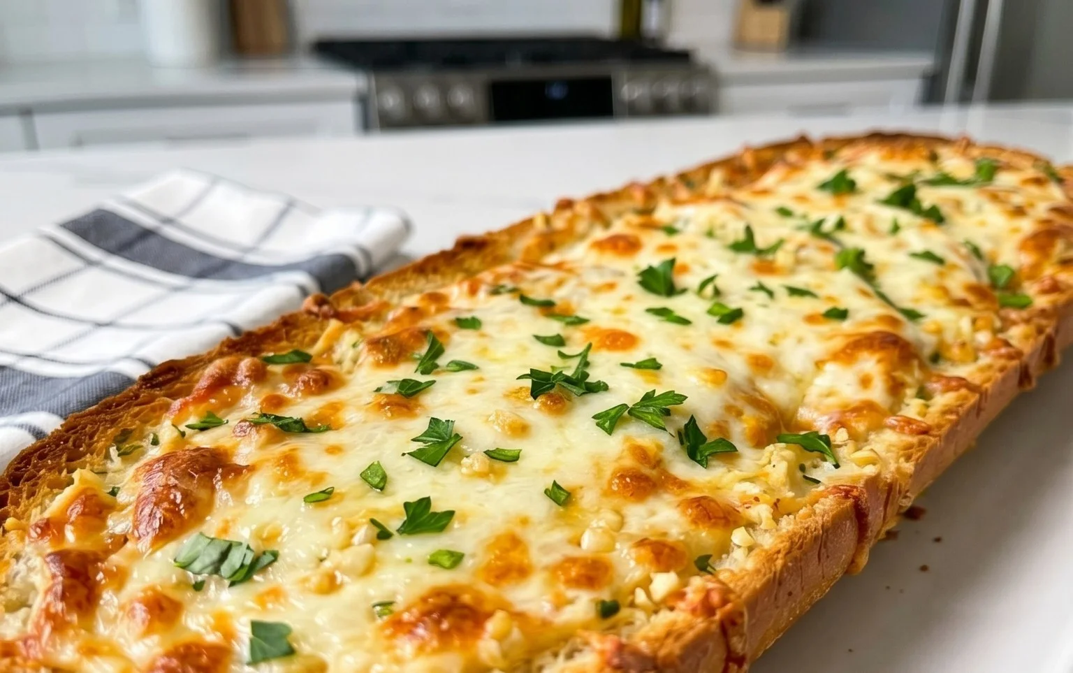 BEST CHEESY GARLIC BREAD RECIPE