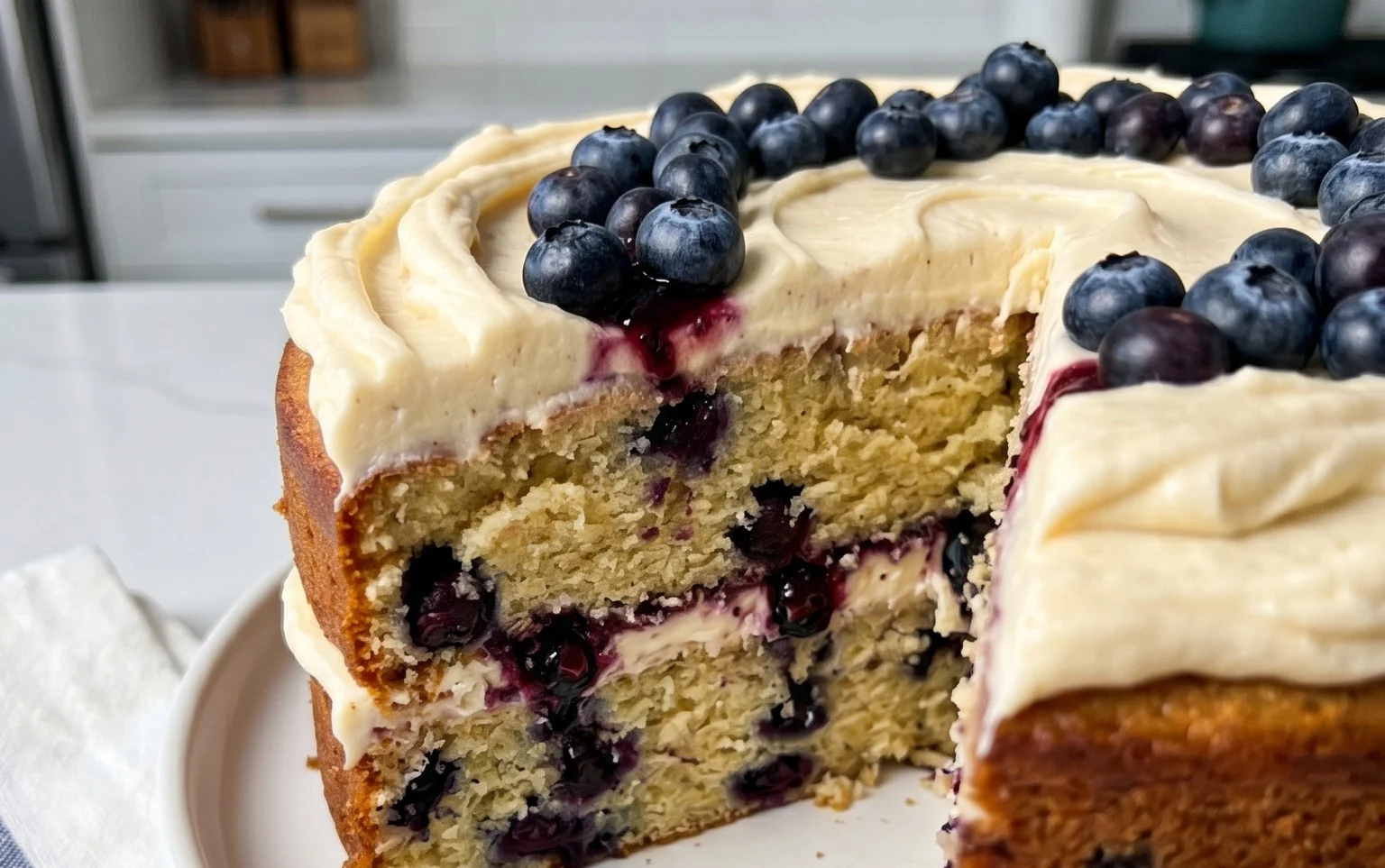 Nova Scotia Blueberry Cream Cake