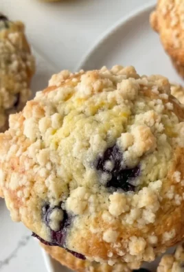 Lemon Blueberry Streusel Muffins