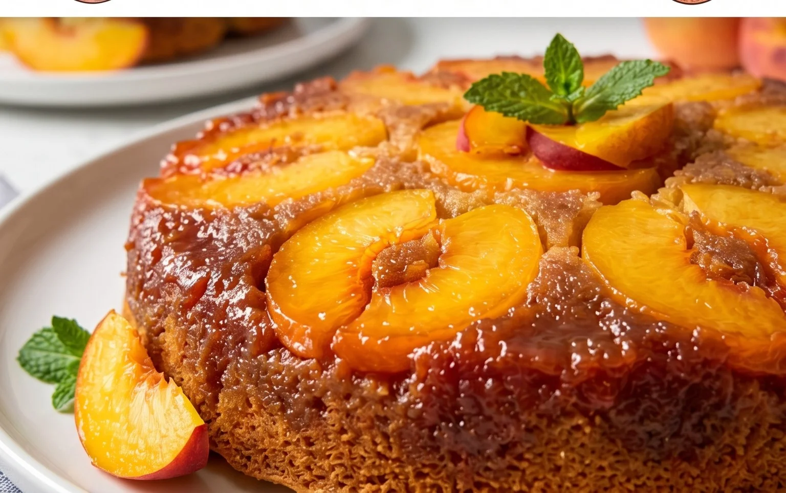 Peach Upside-Down Cake Recipe