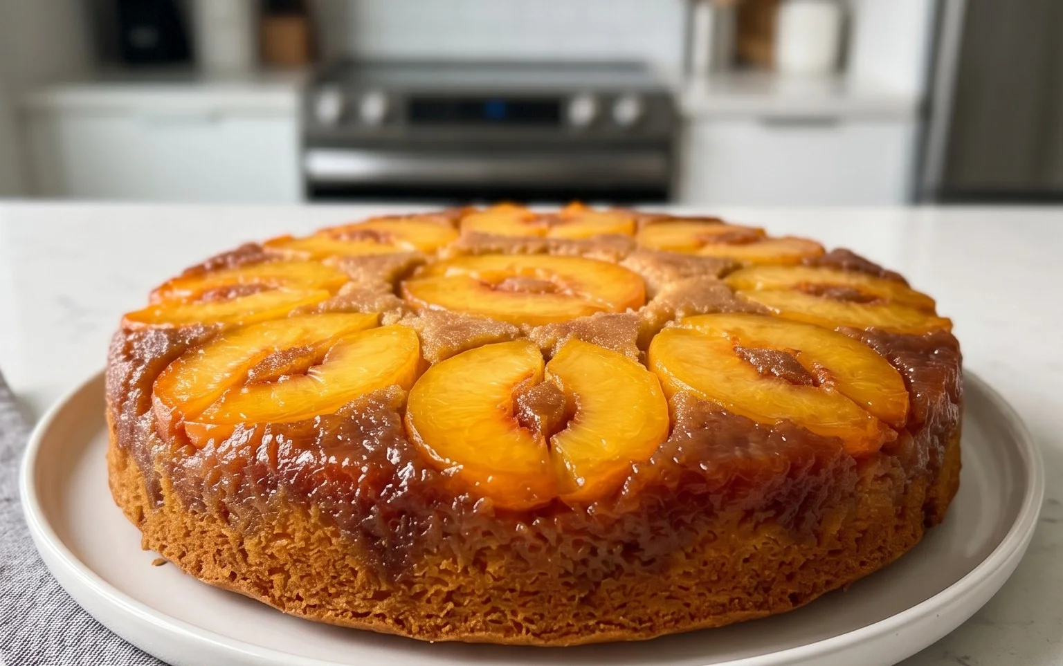 Peach Upside-Down Cake Recipe
