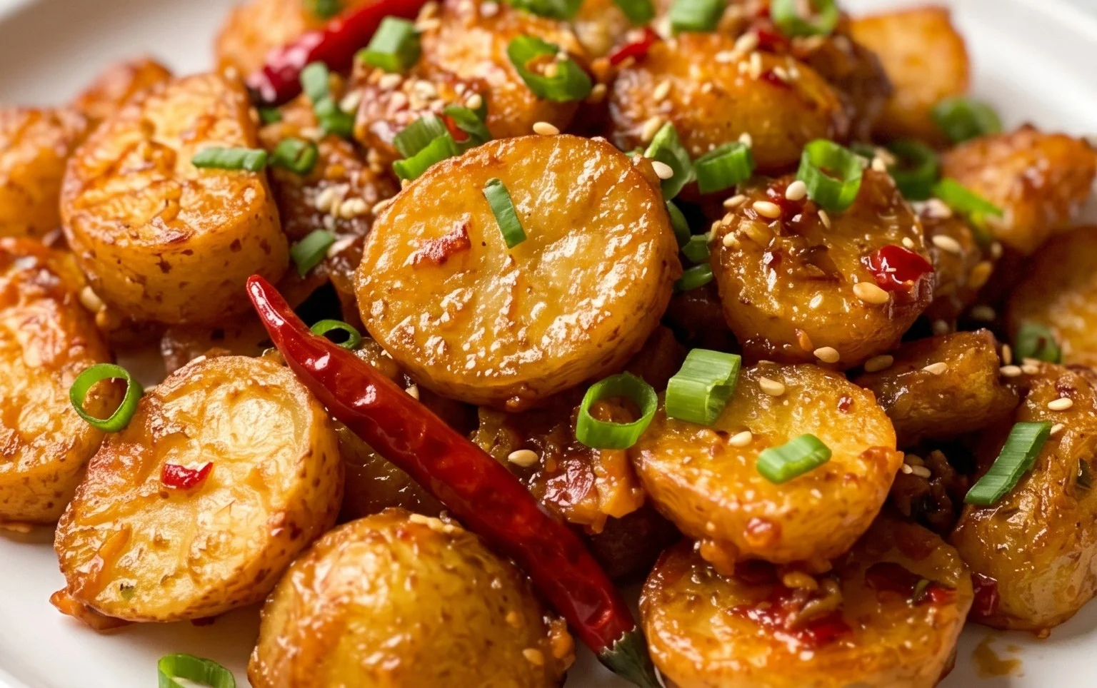Crispy Honey Chilli Potatoes