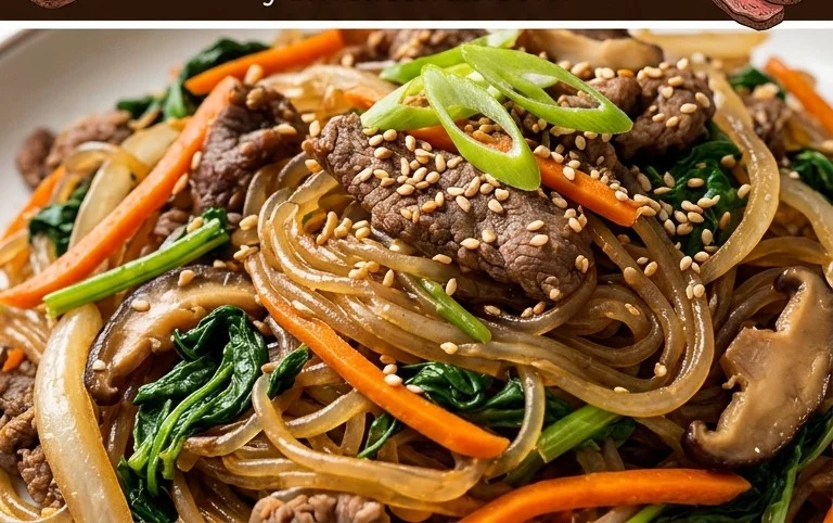 Japchae (Korean Glass Noodle Stir Fry)