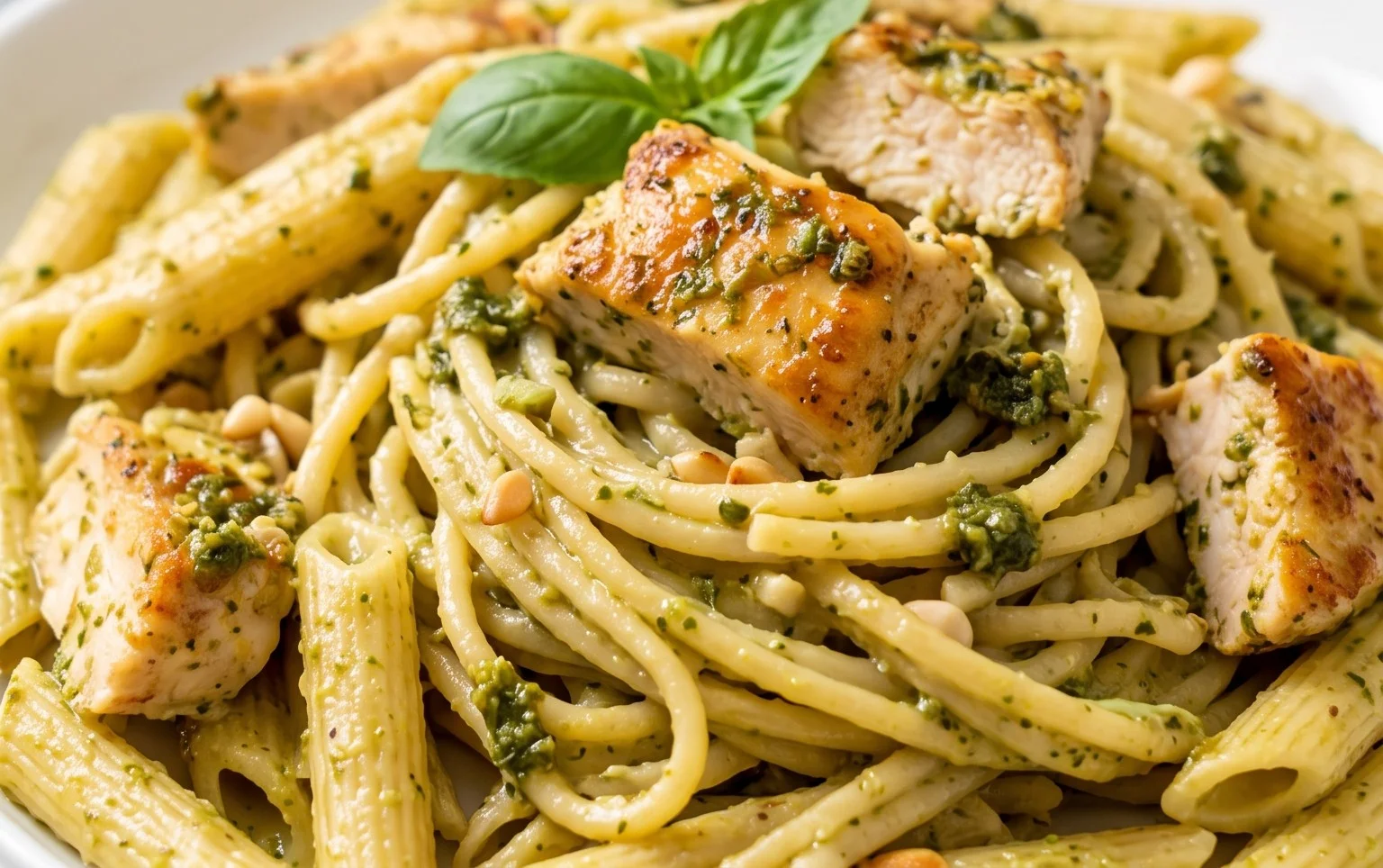 Creamy Chicken Pesto Pasta