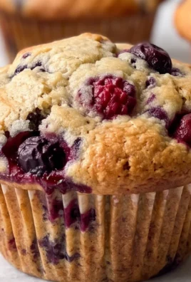 Bakery Style Mixed Berry Muffins | with Frozen Berries