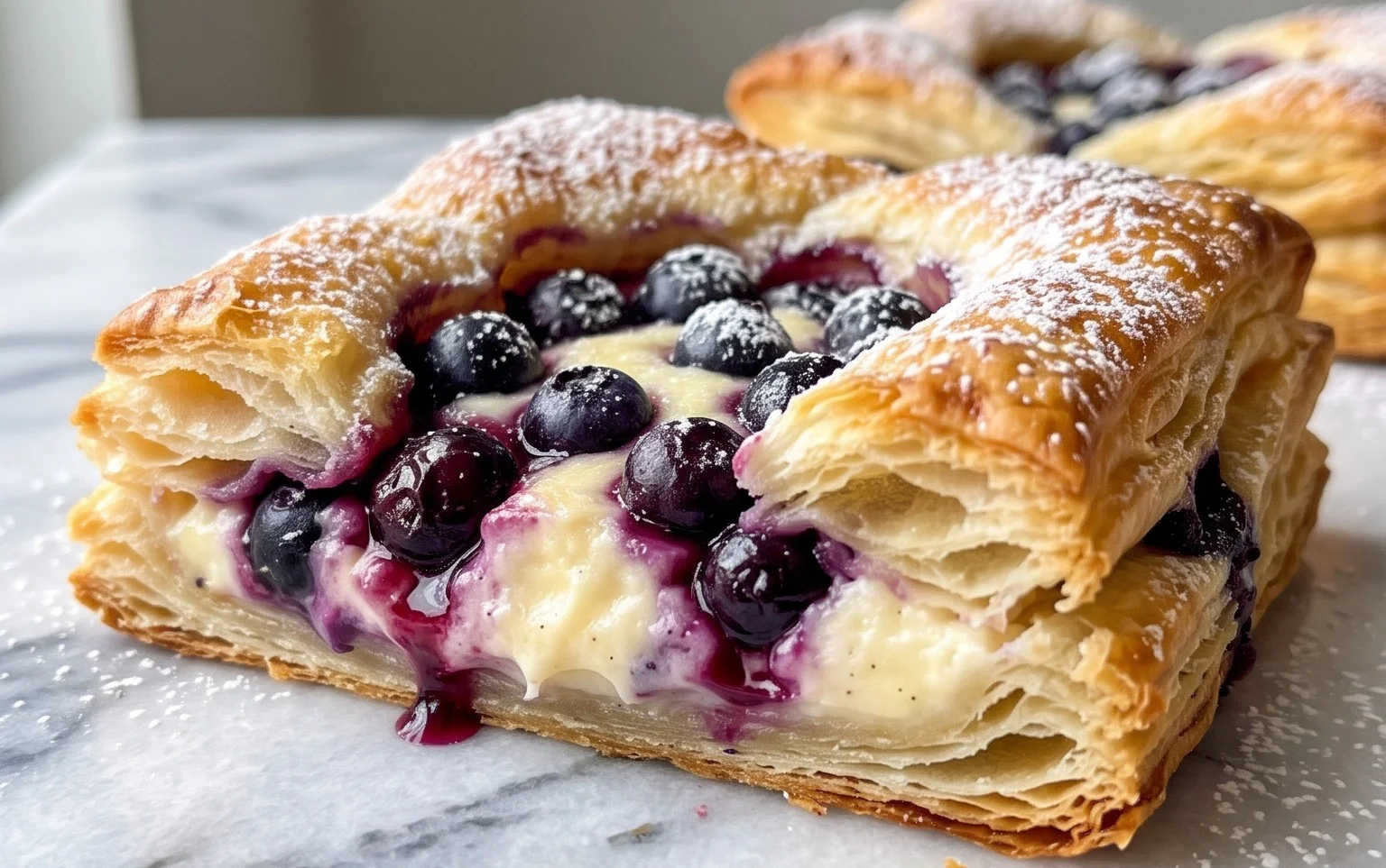 Blueberry Cream Cheese Puff Pastry