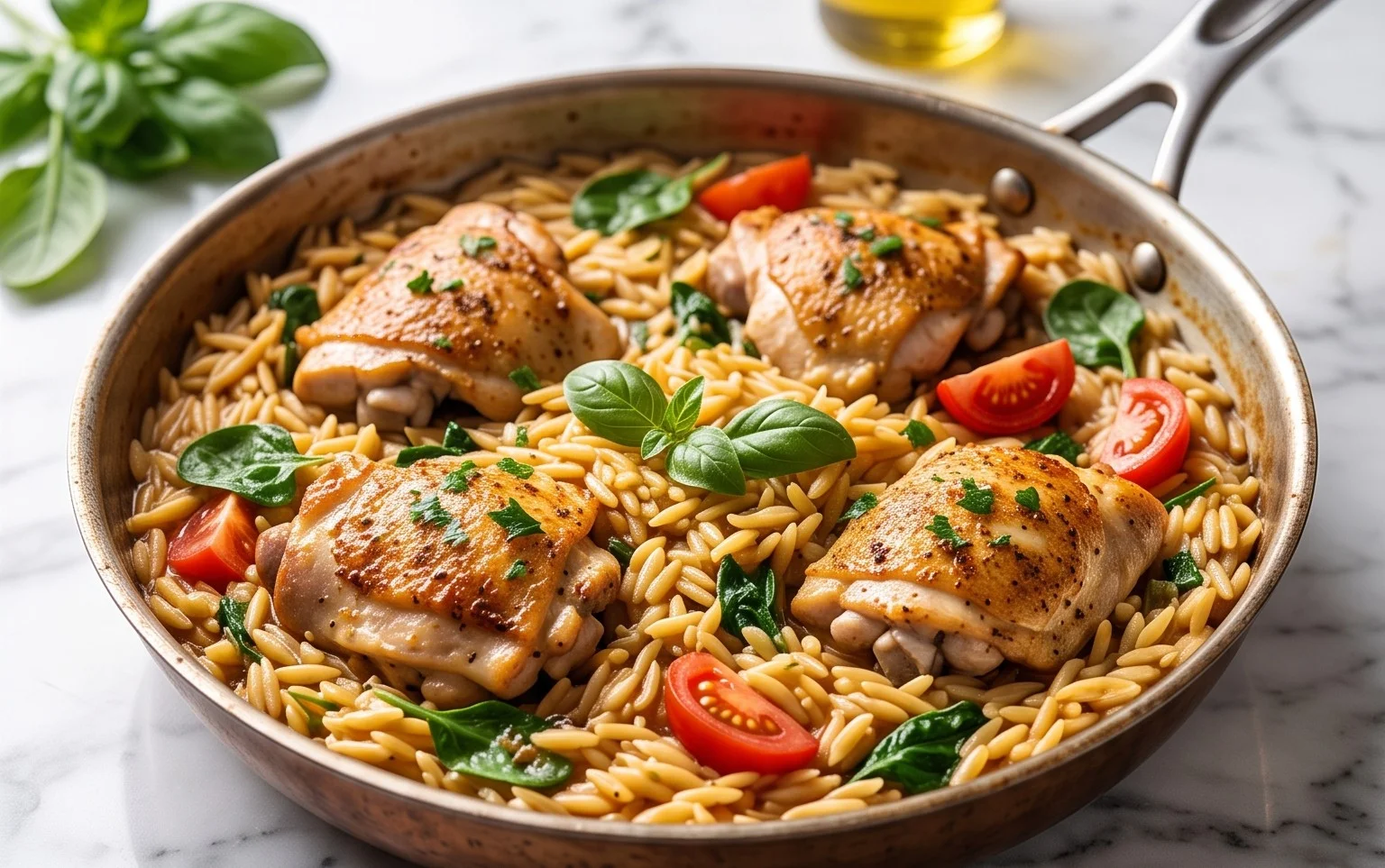Chicken Orzo (30-Minutes, One-Pan)