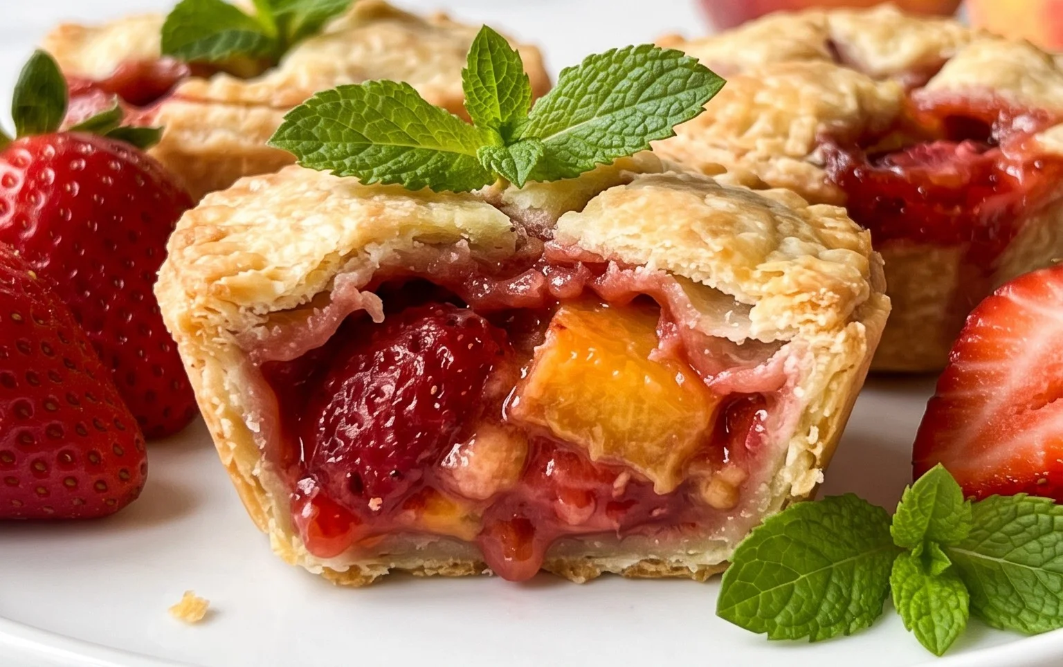Strawberry Peach Pie Bites