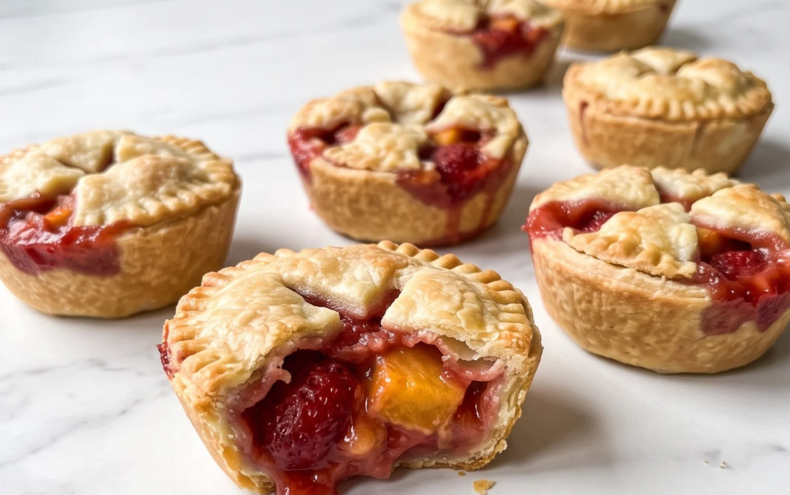 Strawberry Peach Pie Bites