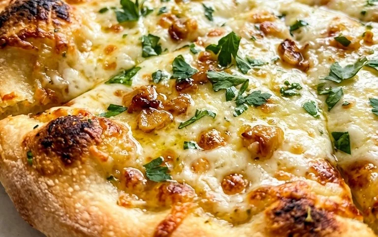 buttery garlic pizza