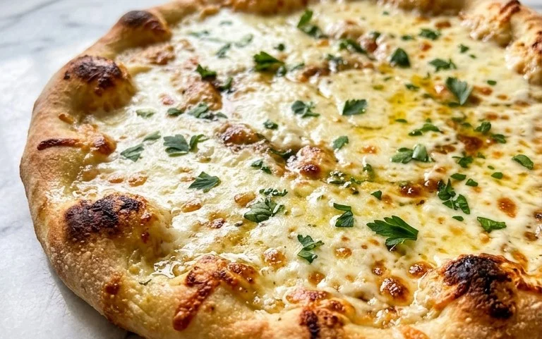 buttery garlic pizza