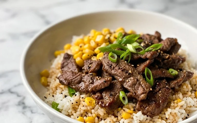Beef Pepper Rice Bowl is a delicious meal option.