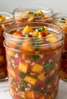 Sweet & Spicy Peach Salsa Canning Recipe