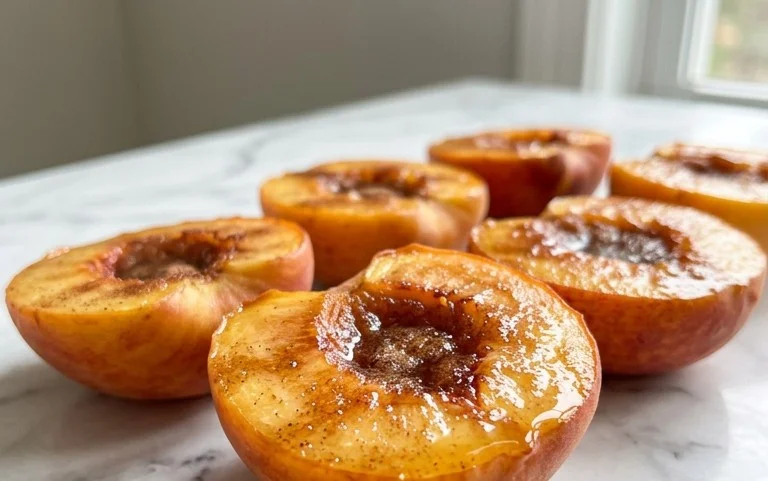 Cinnamon Sugar Baked Peaches