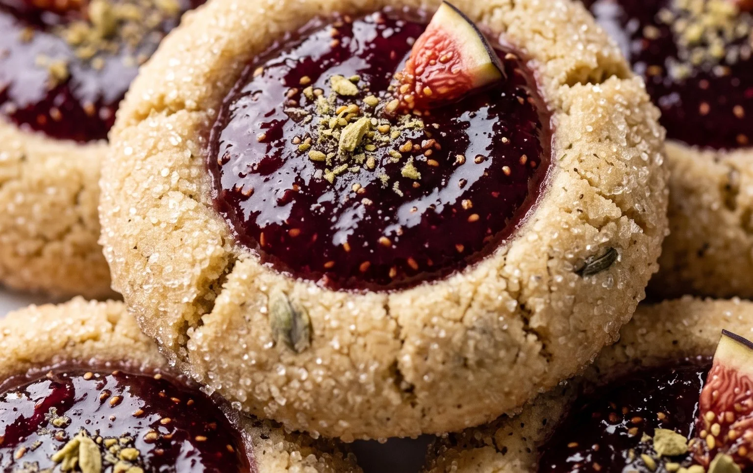 Cardamom Fig Thumbprint Cookies