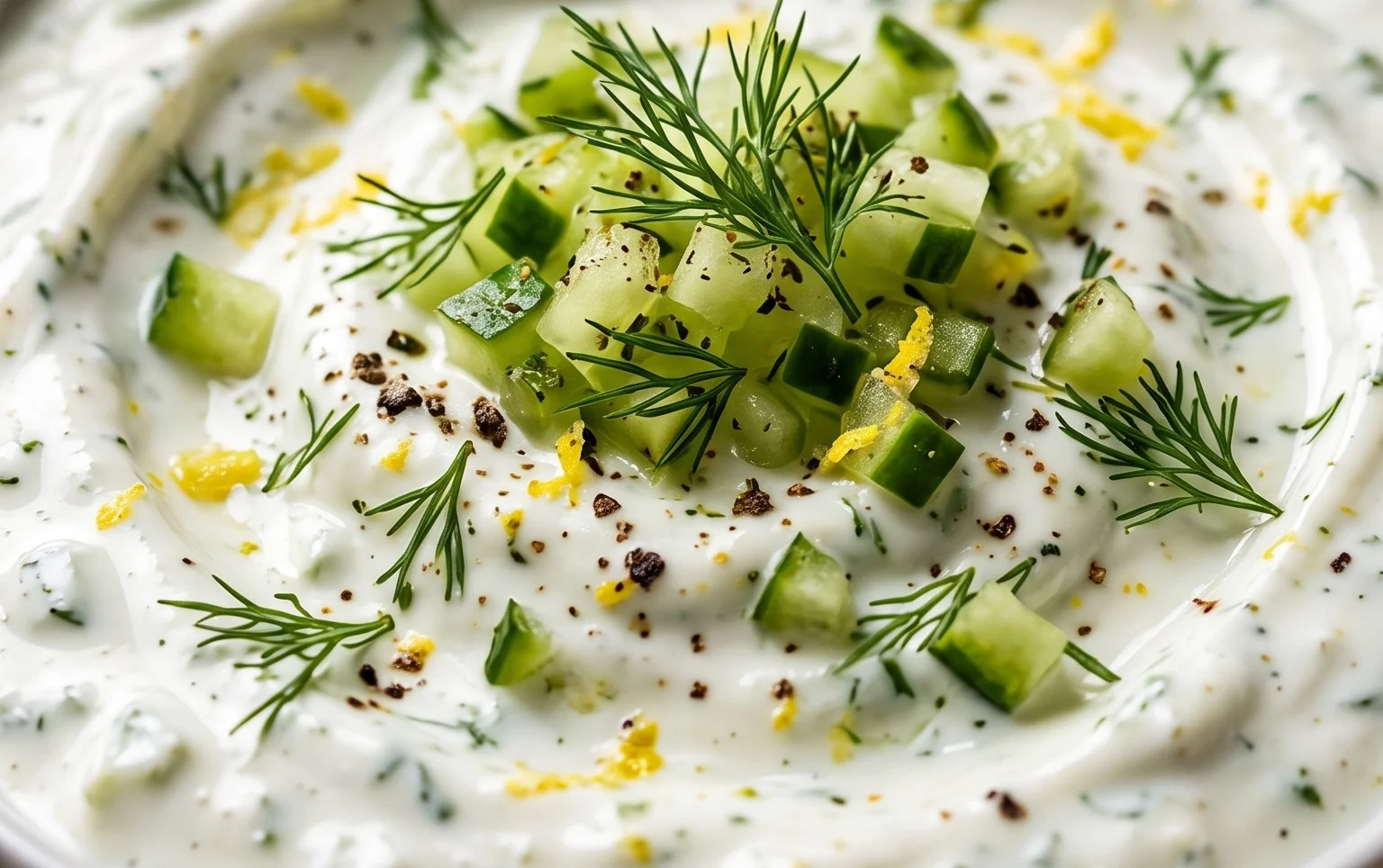 Cucumber Dip with Sour Cream and Dill