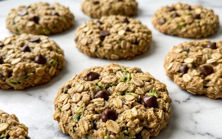 Healthy Zucchini Oatmeal Cookies