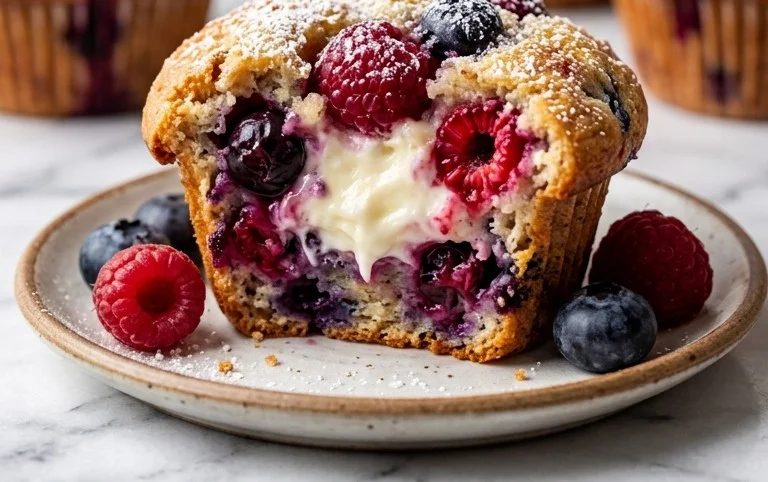 Berry Cream Cheese Muffins