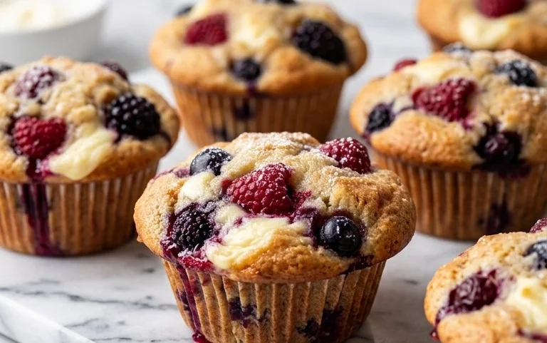 Berry Cream Cheese Muffins
